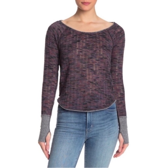 Free People Space Out Long Sleeve Knit Top New Size: US S Women's - Picture 2 of 4